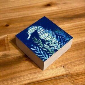Seahorse image box Coastal Nautical decoration jewelry holder Valentine gift